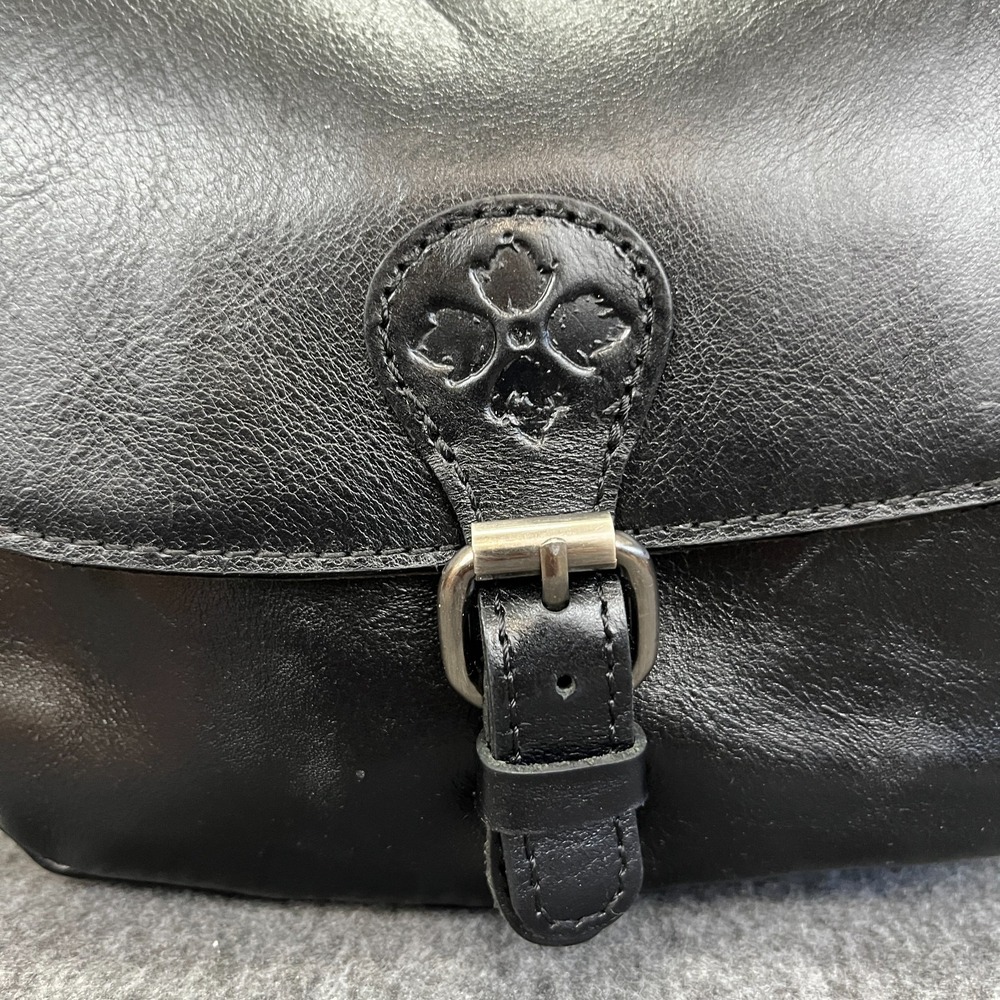 Patricia Nash London Saddle Bag Heritage Black Leather Crossbody Medium Purse - Picture 13 of 13